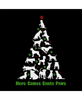 La Pop Art Boys Here Comes Santa Paws Word Hooded Sweatshirt