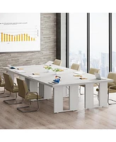 Tribesigns 71" Large Dining Table for 6 to 8 People, Rustic Farmhouse Style Dinner Table, Rectangular Dining Table for Kitchen, Dining Room & Living R