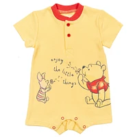 Winnie the Pooh Baby Boys Disney Mickey Mouse Tigger 2 Pack Henley Rompers Newborn to