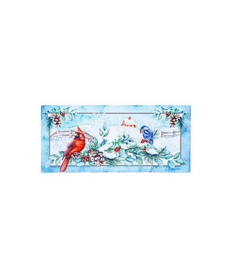 Evergreen Snow Country Birds Sassafras Indoor Outdoor Switch Doormat 1'10"x10" Multicolored