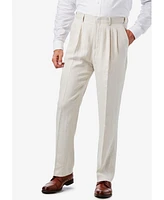 KingSize Big & Tall Linen Blend Plain Front Dress Pants