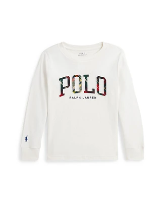 Polo Ralph Lauren Toddler and Little Boys Plaid-Logo Cotton Jersey Long Sleeve Tee