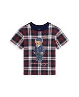 Polo Ralph Lauren Toddler and Little Boys Bear Plaid Cotton Jersey Tee