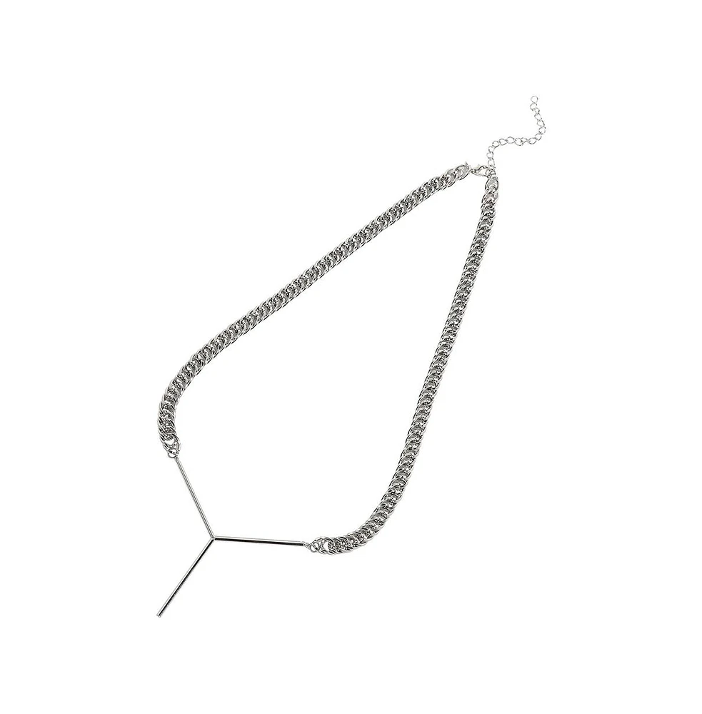 Sohi Women's Chainlink Pin Necklace