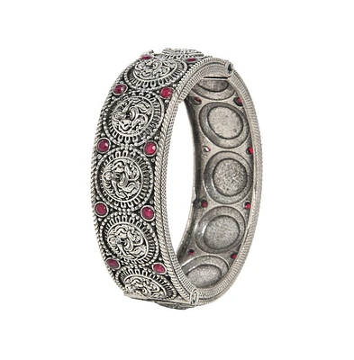 Sohi Women's Oxidised Bangle Bracelet