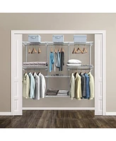 Sugift Adjustable Wall Mounted Closet Rack System with Shelf
