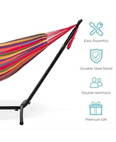 Sugift 2-person Hammock with Stand, Multi-color