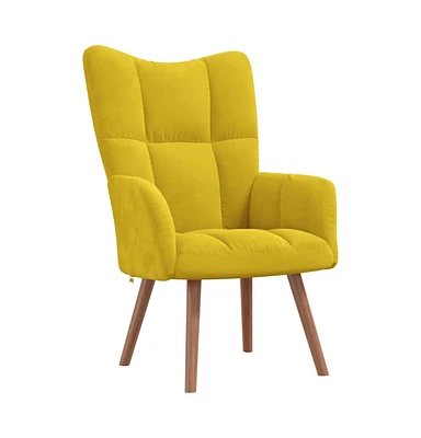 vidaXL Relaxing Chair Mustard Yellow Velvet