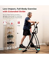 Sunny Health & Fitness Smart Air Walk Cross Trainer Elliptical Machine Glider w/Performance Lcd Monitor, Low-Impact, 30 Inch Stride and Exclusive Sunn