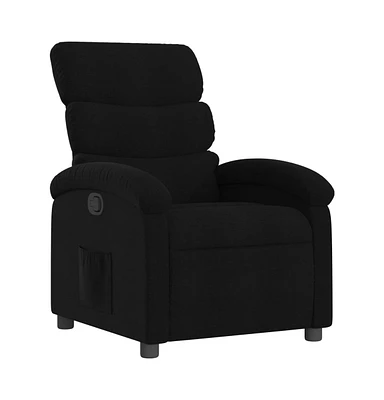 Recliner Chair Black Fabric