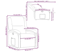 Recliner Chair Cream Real Leather