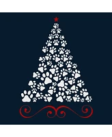 La Pop Art Boys Paw Christmas Tree Word Hooded Sweatshirt