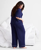 State of Day Ribbed-Knit Pajama Set Xs-3X, Created for Macy's