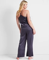 State of Day Women's Crepe de Chine Camisole Pant Pajama Set, Created for Macy's