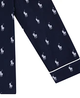 Polo Ralph Lauren Big Boys Woven Long Sleeve and Pant Pajamas, 2-Piece Set