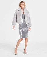 Guess Womens Soave Bomber Jacket Jamie Sequined Dress