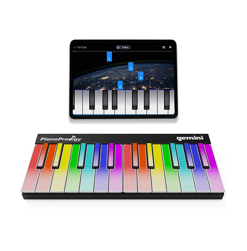 Gemini Piano Prodigy 24-Key Smart Wireless Learning Midi Keyboard