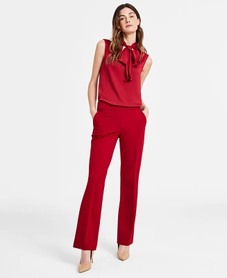 Anne Klein Women's Mid-Rise Pull-On Slash-Pocket Pants