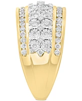 Effy Diamond Multirow Cluster Statement Ring (1 ct. t.w.) in 14k Gold