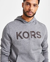 Michael Kors Men's Modern-Fit Stretch Textured Logo Hoodie