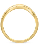 Effy Diamond Wavy Style Statement Ring (1/6 ct. t.w.) in 14k Gold