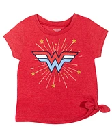 Dc Comics Girls Justice League Wonder Woman T-Shirt and Active Retro Dolphin Shorts Outfit Set to