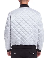 Space One Men's Nasa Reversible Quilted Bomber Jacket