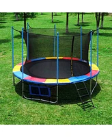 Yescom 43" Trampoline Ladder 3 Step Wide Anti Skid for Kid Outdoor 15 Ft Plus Bounce