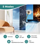 Costway 9200 Btu(14000 Btu Ashrae) Portable Air Conditioner with Heat Smart WiFi Enabled Home Ac Unit