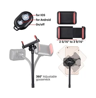 Yescom 7" Dual Led Ring Light Dimmable with Stand Phone Holder for Makeup Selfie Vlog