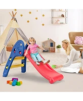 Gymax 2 Step Children Folding Slide Plastic Fun Toy Up-down For Kids Indoor & Outdoor