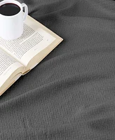 Superior Nobel Cotton Jacquard Dobby Weave Textured Chevron Lightweight Woven Throw, 50" x 60"