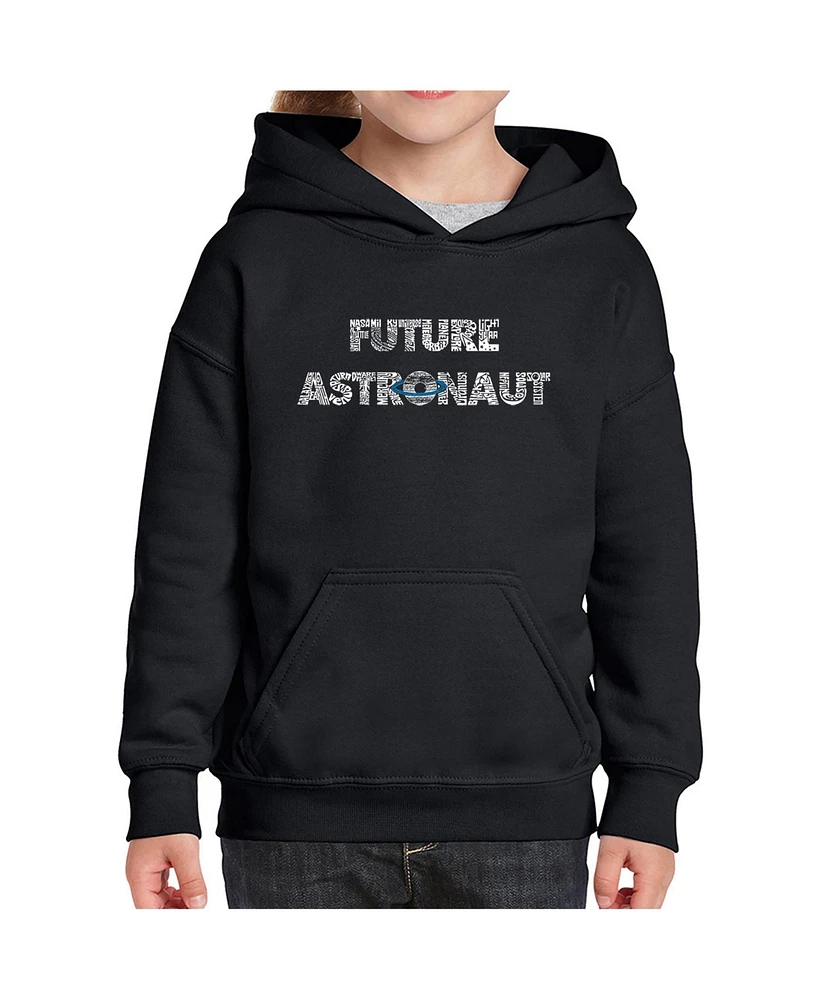 La Pop Art Girls Future Astronaut Word Hooded Sweatshirt