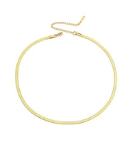 Hollywood Sensation Gold Snake Chain Necklace - Sleek and Timeless Elegance