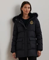 Lauren Ralph Women's Hooded Crest Puffer Coat