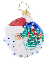 Christopher Radko Christmas Village Santa Gem Ornament