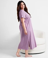 State of Day Women's Short-Sleeve T-Shirt Sleep Gown, Xs-3X, Created for Macy's