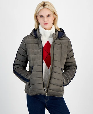 Tommy Hilfiger Women's Hooded Zip-Front Puffer Jacket