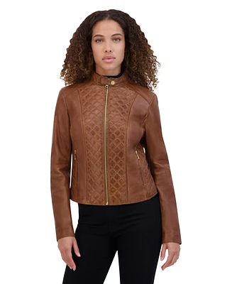 Women's Marlette Quilted Lamb Leather Scuba Jacket