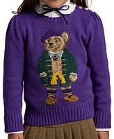 Polo Ralph Lauren Toddler And Little Girls Bear Crewneck Sweater