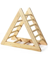Sugift Wooden Triangle Climber for Toddler Step Training