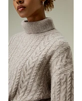 Lilysilk Women's Cashmere Cable Knit Jumper Sweater