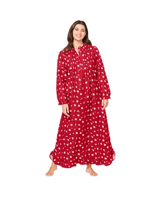 Only Neccessities Plus Necessities Long Flannel Nightgown