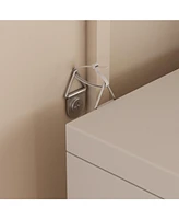 Homsee White Wooden Shoe Storage Cabinet,Fashion Shoes Cabinet with 3-Drawers