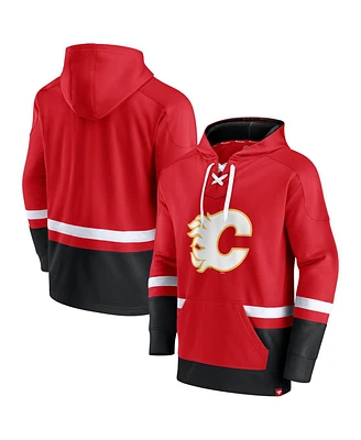 Fanatics Men's Red Calgary Flames First Battle Power Play Pullover Hoodie