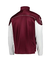 Adidas Men's Maroon Mississippi State Bulldogs Aeroready Knit Quarter-Snap Jacket