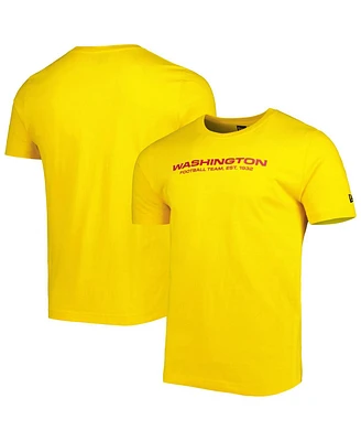 New Era Men's Yellow Washington Commanders League Tonal T-Shirt