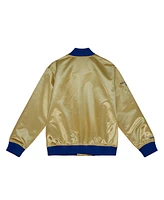 Mitchell & Ness Men's Gold Philadelphia 76ers Hardwood Classics Fashion Lightweight Satin Full-Snap Jacket