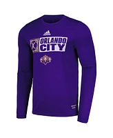Adidas Men's Purple Orlando City Sc 2024 Jersey Hook Aeroready Long Sleeve T-Shirt