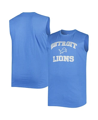 Fanatics Men's Blue Detroit Lions Big Tall Muscle Tank Top